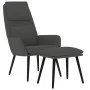 Sillón de relax con taburete tela gris oscuro de vidaXL, Sillones - Ref: Foro24-3097769, Precio: 126,84 €, Descuento: %