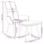 Sillón de relax con taburete tela gris oscuro de vidaXL, Sillones - Ref: Foro24-3097769, Precio: 129,18 €, Descuento: %