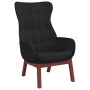 Sillón de relax con taburete tela negro de vidaXL, Sillones - Ref: Foro24-3097729, Precio: 147,66 €, Descuento: %