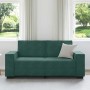 Sofá de 2 plazas de terciopelo verde oscuro 140 cm en Sofás | Comprar online en Foru.es