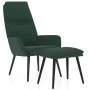 Sillón de relax con reposapiés tela verde oscuro de vidaXL, Sillones - Ref: Foro24-3097773, Precio: 146,76 €, Descuento: %