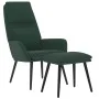 Sillón de relax con reposapiés tela verde oscuro de vidaXL, Sillones - Ref: Foro24-3097773, Precio: 146,76 €, Descuento: %