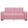 Sofá de 2 plazas terciopelo rosa 140 cm en Sofás | Comprar online en Foru.es
