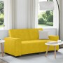Sofá de 2 plazas terciopelo amarillo 140 cm en Sofás | Comprar online en Foru.es