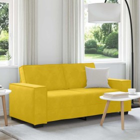 Sofá de 2 plazas terciopelo amarillo 140 cm en Sofás | Comprar online en Foru.es
