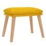 Sillón de relax con taburete terciopelo amarillo mostaza de vidaXL, Sillones - Ref: Foro24-3097827, Precio: 127,87 €, Descuen...