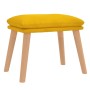 Sillón de relax con taburete terciopelo amarillo mostaza de vidaXL, Sillones - Ref: Foro24-3097827, Precio: 127,41 €, Descuen...