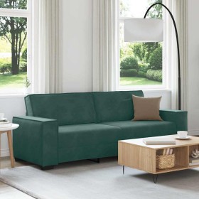 Sofá de 3 plazas terciopelo verde oscuro 180 cm en Sofás | Comprar online en Foru.es
