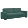Sofá de 3 plazas terciopelo verde oscuro 180 cm en Sofás | Comprar online en Foru.es