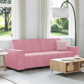 Sofá de 3 plazas terciopelo rosa 180 cm en Sofás | Comprar online en Foru.es