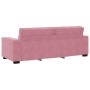Sofá de 3 plazas terciopelo rosa 180 cm en Sofás | Comprar online en Foru.es
