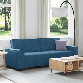 Sofá de 3 plazas terciopelo azul 180 cm en Sofás | Comprar online en Foru.es