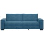 Sofá de 3 plazas terciopelo azul 180 cm en Sofás | Comprar online en Foru.es