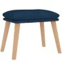 Sillón de relax con taburete terciopelo azul de vidaXL, Sillones - Ref: Foro24-3097830, Precio: 143,34 €, Descuento: %
