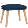 Sillón de relax con taburete terciopelo azul de vidaXL, Sillones - Ref: Foro24-3097830, Precio: 145,79 €, Descuento: %