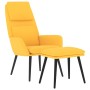 Sillón de relax con reposapiés tela amarillo mostaza de vidaXL, Sillones - Ref: Foro24-3097775, Precio: 128,62 €, Descuento: %