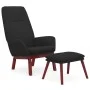 Sillón de relax con taburete tela negro de vidaXL, Sillones - Ref: Foro24-3097877, Precio: 160,62 €, Descuento: %