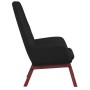 Sillón de relax con taburete tela negro de vidaXL, Sillones - Ref: Foro24-3097877, Precio: 163,45 €, Descuento: %