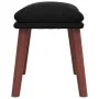 Sillón de relax con taburete tela negro de vidaXL, Sillones - Ref: Foro24-3097877, Precio: 160,62 €, Descuento: %