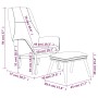 Sillón de relax con taburete tela negro de vidaXL, Sillones - Ref: Foro24-3097877, Precio: 163,45 €, Descuento: %