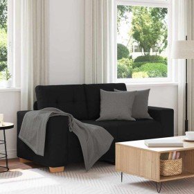 Sofá Loveseat de tela negra de 120 cm en Sofás | Comprar online en Foru.es