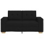 Sofá Loveseat de tela negra de 120 cm en Sofás | Comprar online en Foru.es