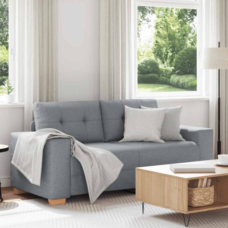 Sofá Loveseat gris claro 140 cm de tela en Sofás | Comprar online en Foru.es