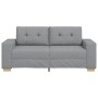 Sofá Loveseat gris claro 140 cm de tela en Sofás | Comprar online en Foru.es