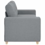 Sofá Loveseat gris claro 140 cm de tela en Sofás | Comprar online en Foru.es