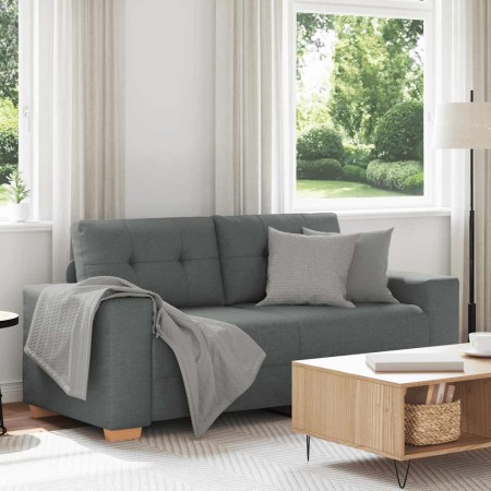 Sofá Loveseat gris oscuro 140 cm de tela en Sofás | Comprar online en Foru.es