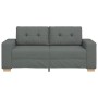 Sofá Loveseat gris oscuro 140 cm de tela en Sofás | Comprar online en Foru.es