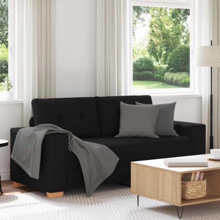 Sofá Loveseat de tela negra de 140 cm en Sofás | Comprar online en Foru.es