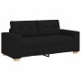 Sofá Loveseat de tela negra de 140 cm en Sofás | Comprar online en Foru.es