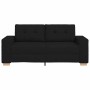 Sofá Loveseat de tela negra de 140 cm en Sofás | Comprar online en Foru.es
