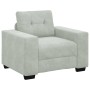 Sillón sofá gris claro 60 cm terciopelo en Sofás | Comprar online en Foru.es