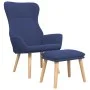Relaxsessel mit blauem Stoffhocker von vidaXL, Sessel - Ref: Foro24-3097886, Preis: 130,96 €, Rabatt: %