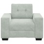 Sillón sofá gris claro 60 cm terciopelo en Sofás | Comprar online en Foru.es