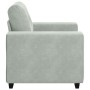 Sillón sofá gris claro 60 cm terciopelo en Sofás | Comprar online en Foru.es