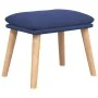 Relaxsessel mit blauem Stoffhocker von vidaXL, Sessel - Ref: Foro24-3097886, Preis: 130,96 €, Rabatt: %
