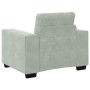 Sillón sofá gris claro 60 cm terciopelo en Sofás | Comprar online en Foru.es