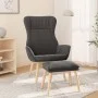 Sillón de relax con taburete tela gris oscuro de vidaXL, Sillones - Ref: Foro24-3097883, Precio: 143,77 €, Descuento: %