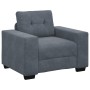 Sillón de terciopelo gris oscuro  60 cm en Sofás | Comprar online en Foru.es