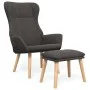 Sillón de relax con taburete tela gris oscuro de vidaXL, Sillones - Ref: Foro24-3097883, Precio: 143,77 €, Descuento: %