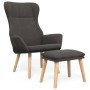 Sillón de relax con taburete tela gris oscuro de vidaXL, Sillones - Ref: Foro24-3097883, Precio: 146,45 €, Descuento: %