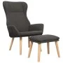 Sillón de relax con taburete tela gris oscuro de vidaXL, Sillones - Ref: Foro24-3097883, Precio: 143,77 €, Descuento: %