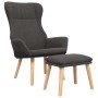 Sillón de relax con taburete tela gris oscuro de vidaXL, Sillones - Ref: Foro24-3097883, Precio: 146,45 €, Descuento: %
