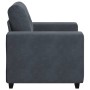 Sillón de terciopelo gris oscuro  60 cm en Sofás | Comprar online en Foru.es