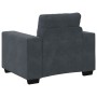 Sillón de terciopelo gris oscuro  60 cm en Sofás | Comprar online en Foru.es