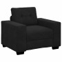Sillón de terciopelo negro 60 cm en Sofás | Comprar online en Foru.es