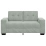 Sofá Loveseat gris claro 120 cm terciopelo en Sofás | Comprar online en Foru.es